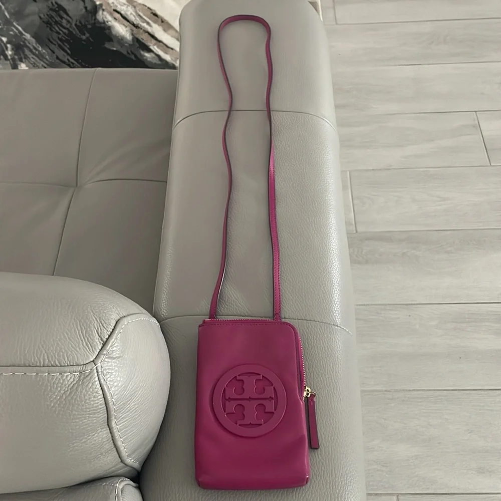 Tory Burch Fuchsia Crossbody Phone Bag